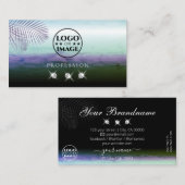 ランドスケープ水きらめく色ダイヤモンドとロゴ 名刺 (正面/裏面)