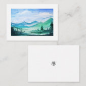 ランドスケープ水のカラーノートカード ノートカード (正面/裏面)