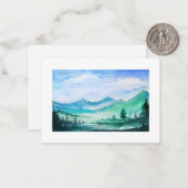 ランドスケープ水のカラーノートカード ノートカード (正面/裏面インサイチュ)