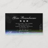 ランドスケープ水の色きらめくダイヤモンドモノグラム 名刺 (裏面)