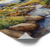 ランドスケープ水彩壁画 ポスター (角)