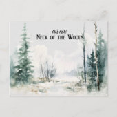 ランドスケープ素朴引っ越しました新しいホームのお知らせ ポストカード (正面)