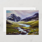 ランドスケープ絵画ノルウェー ポストカード (正面/裏面)