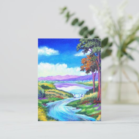 ランドスケープ絵画リバーズアート数々の- ポストカード (スタンド正面)