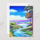 ランドスケープ絵画リバーズアート数々の- ポストカード (正面/裏面)