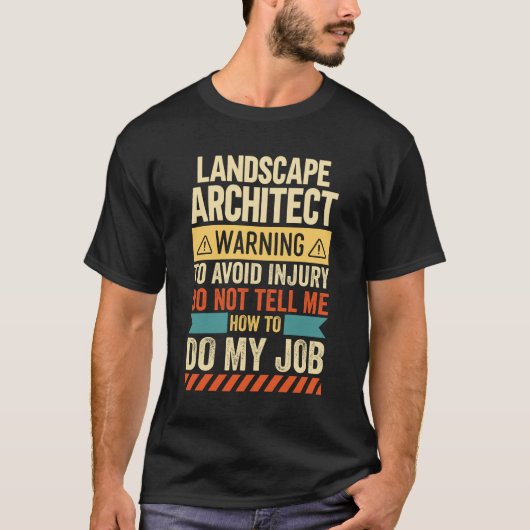 ランドスケープ警告建築家 Tシャツ (正面)