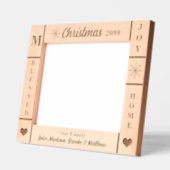 ランドスケープ10x8クリスマス私たちの家族パーソナライズされた レーザー彫刻フレーム (左)