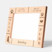 ランドスケープ10x8最高のキャットMOMエバー名前をカスタムする レーザー彫刻フレーム (左)