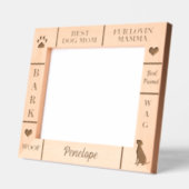 ランドスケープ10x8最高のドッグMOMエバー名前をカスタムする レーザー彫刻フレーム (左)