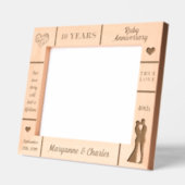 ランドスケープ10x8 Ruby 40th結婚周年 レーザー彫刻フレーム (左)