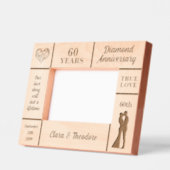 ランドスケープ6x4ゴールデン60結婚周年 レーザー彫刻フレーム (左)