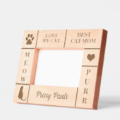 ランドスケープ6x4最高のキャットMOMエバー名前をカスタムする レーザー彫刻フレーム (左)