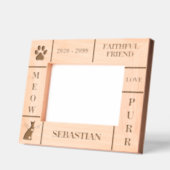 ランドスケープ7x5ペット記念エンジェル猫の名前の年 レーザー彫刻フレーム (左)