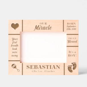 ランドスケープ7x5新生児 パーソナライズされた レーザー彫刻フレーム