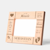 ランドスケープ7x5新生児 パーソナライズされた レーザー彫刻フレーム (左)