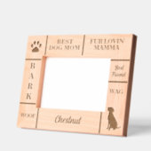 ランドスケープ7x5最高の犬MOMエバー名前をカスタムする レーザー彫刻フレーム (左)