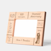 ランドスケープ7x5 Diamond 60th 結婚周年 レーザー彫刻フレーム (左)