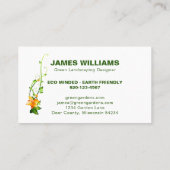 ランドスケープ・デザイナのビジネス・カード 名刺 (裏面)