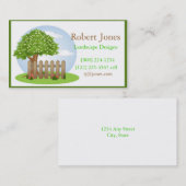 ランドスケープ・デザイナのビジネス・カード 名刺 (正面/裏面)