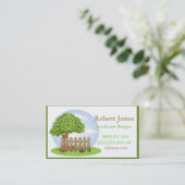 ランドスケープ・デザイナのビジネス・カード 名刺 (スタンド正面)