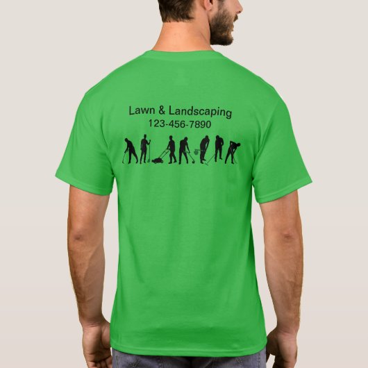 ランドスケープ+ビジネス+ロゴ+ワークシャツ Tシャツ (裏面)