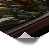 *~* ランドスケープ AP68 TIGER ステンドグラス 5:4 ファンタジー ポスター (角)