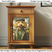 ランドスケープCG6デクページのプードル農家ポートレート 薄葉紙