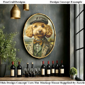 ランドスケープCG6デクページのプードル農家ポートレート 薄葉紙