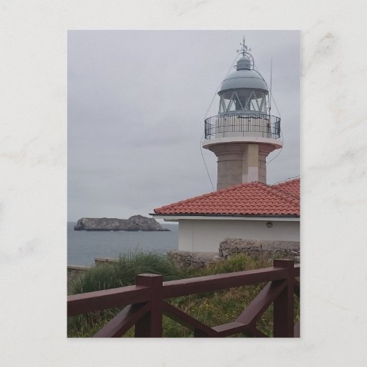 ランドスケープLigthhouse in Suances Cantabria Spain ポストカード (正面)