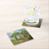 ランドスケープPaysage Frederic Bazille印象派 スクエアペーパーコースター (インサイチュ)