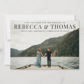 ランドスケーモダント写真の結婚式の日付を保存 マグネット招待状 (正面)