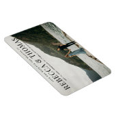 ランドスケーモダント写真の結婚式の日付を保存 マグネット (右側)