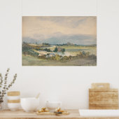 ランドスケー素朴チ、ヴィンテージの広範なランドスケープ ポスター (キッチン)