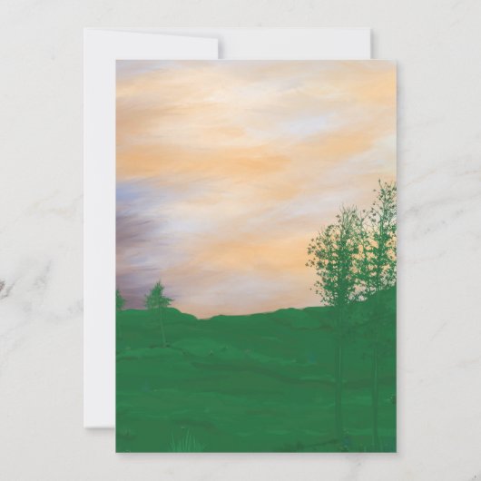 ランドスケー絵を描ム記念日招待状 招待状 (裏面)