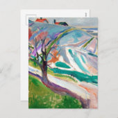 ランドスケー絵画ズエドワードムンク シーズンポストカード (正面/裏面)