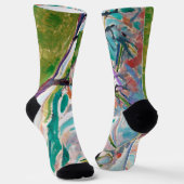 ランドスケー絵画ズエドワードムンク ソックス (傾斜あり)