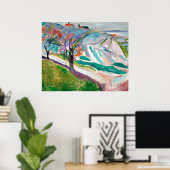 ランドスケー絵画ズエドワードムンク ポスター (ホームオフィス)