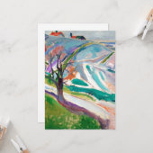 ランドスケー絵画ズエドワード・ムンク表現主義芸術 カード (正面/裏面インサイチュ)