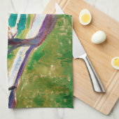 ランドスケー絵画ズエドワード・ムンク表現主義芸術 キッチンタオル (四つ折り)