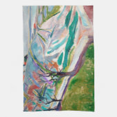 ランドスケー絵画ズエドワード・ムンク表現主義芸術 キッチンタオル (縦)