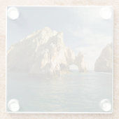 ランドズエンド、バハCabo San Lucasの近くのアーチ ガラスコースター (裏面)