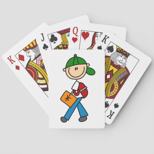 ランドセルを背負った少年 トランプ (裏面)