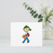 ランドセルを背負った少年 ポストカード (スタンド正面)