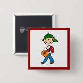 ランドセルを背負った少年 缶バッジ (正面&裏面)