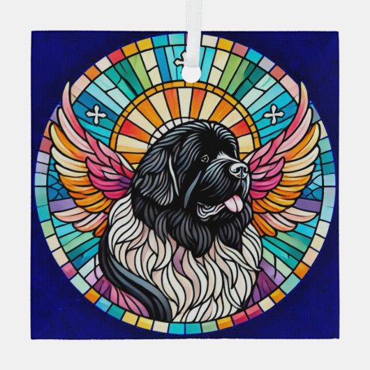 ランドセル・ニューファンドランド・サンキャッチャー記念オーナメント ガラスオーナメント (裏面)