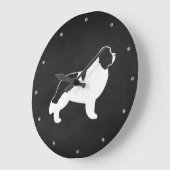 ランドセル・ニューファンドランド・シルエット ラージ壁時計 (傾斜)