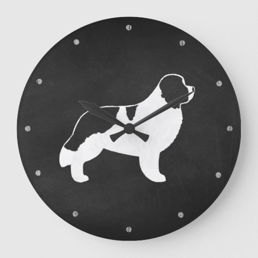 ランドセル・ニューファンドランド・シルエット ラージ壁時計 (正面)