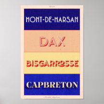 ランドヌヴェッレアキテーヌアールデコポスター