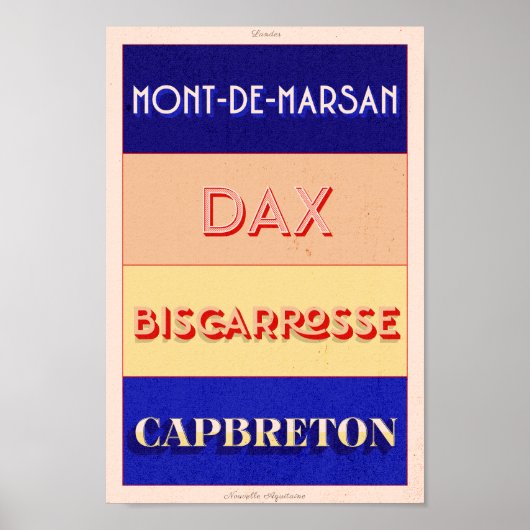 ランドヌヴェッレアキテーヌアールデコポスター ポスター (正面)