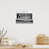 ランドリーの看板、1938年。ヴィンテージ写真 ポスター (キッチン)